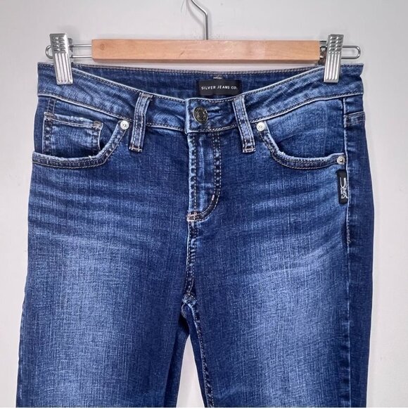 SILVER Jeans Aiko Slim Boot Mid Dark Wash Size 25 - Picture 4 of 10